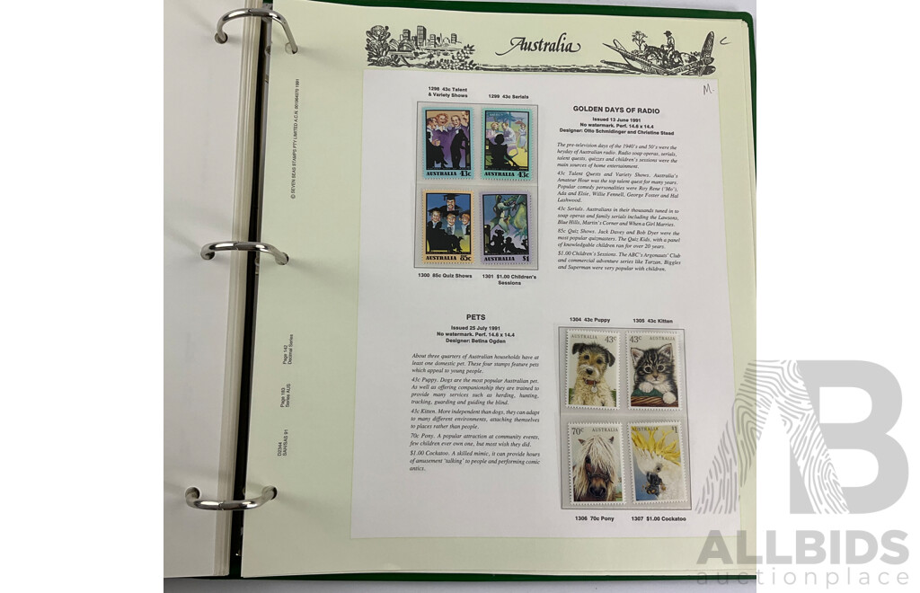 Australian Seven Seas 1991/92 Mint Stamp Album