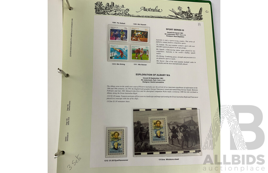 Australian Seven Seas 1991/92 Mint Stamp Album