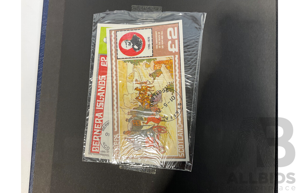 Album of United Kingdom Mint Stamps, Blocks, Strips and Mini Sheets, Examples Spanning 1979 to 1993