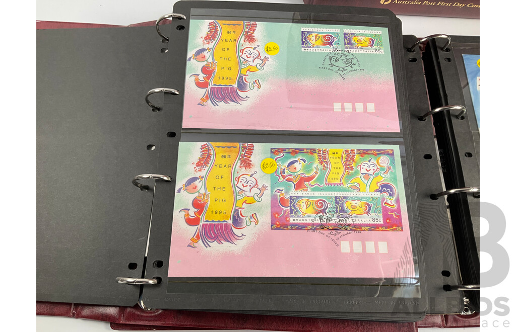 Three Australia Post Albums of First Day Covers and PNCs, Spanning August 1992 to November 1995