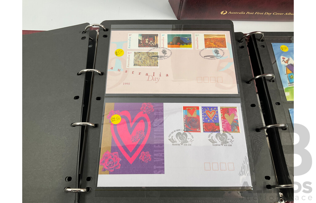 Three Australia Post Albums of First Day Covers and PNCs, Spanning August 1992 to November 1995