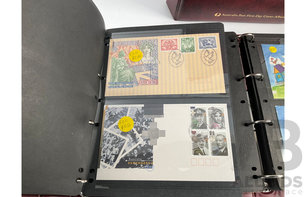 Three Australia Post Albums of First Day Covers and PNCs, Spanning August 1992 to November 1995