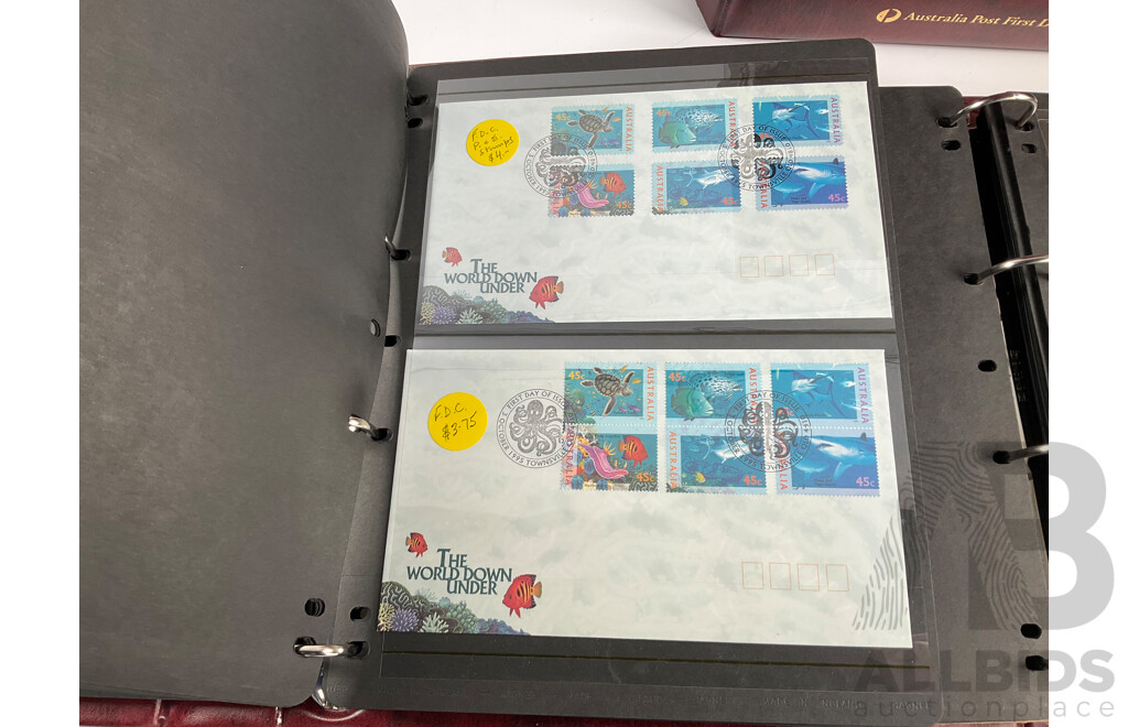 Three Australia Post Albums of First Day Covers and PNCs, Spanning August 1992 to November 1995