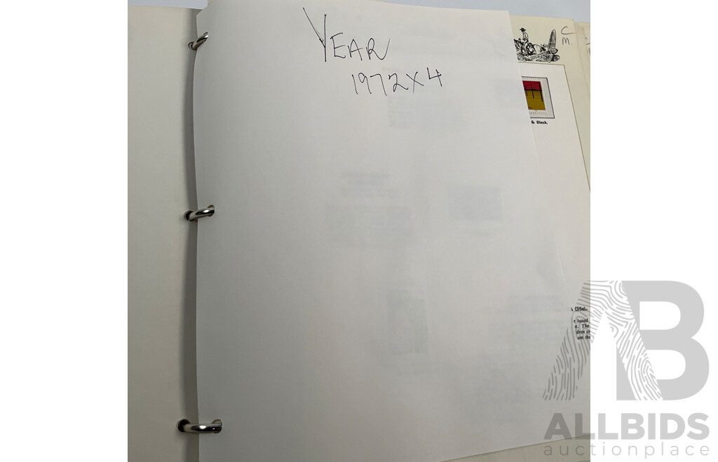 Seven Seas Album of Australian Stamps, Spanning 1966 to 1978, Multiples of Sets of Each Year, Mostly Mint