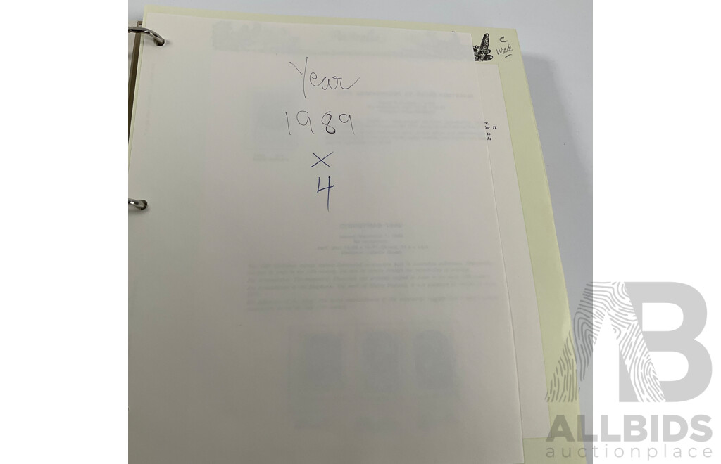 Seven Seas Album of Australian Stamps, Spanning 1984 to 1990, Multiple Sets of Each Year, Mostly Mint, Including Mint Twenty Dollar John Glover Painting