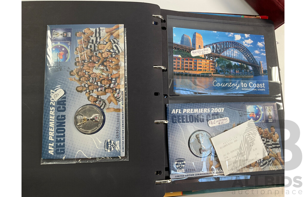 Two Australia Post Albums of First Day Covers, Stamp Books, Mini Sheets and PNCs Including Years 1996 and 2007