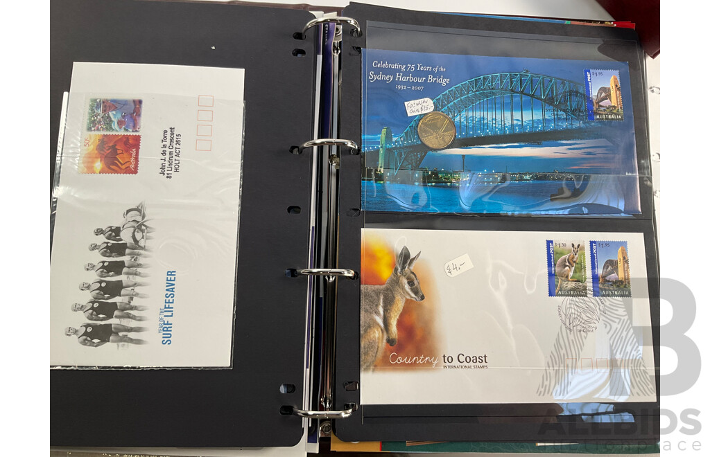 Two Australia Post Albums of First Day Covers, Stamp Books, Mini Sheets and PNCs Including Years 1996 and 2007