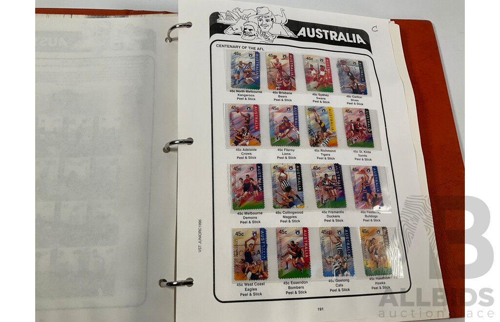 VST Album of Australian 1994 to 1996 Mint and Cancelled Stamps