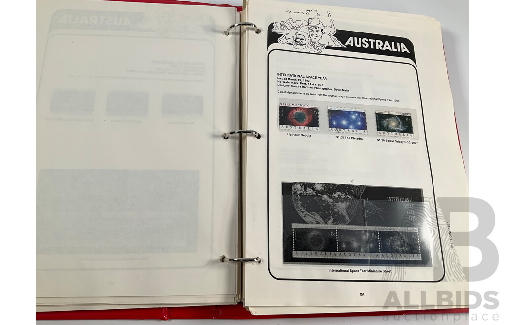 VST Album of Australian 1990 to 1993 Cancelled Stamps