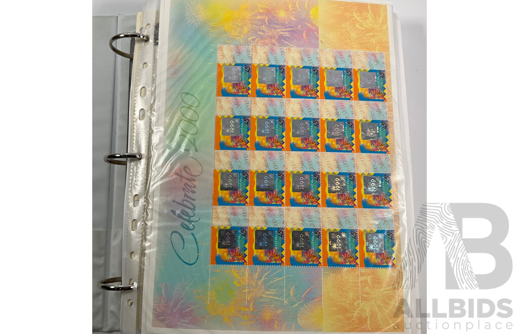 Australian VST and Seven Seas Album of Mint and Cancelled Stamps and Mini Sheets, Spanning 1996 to 2000