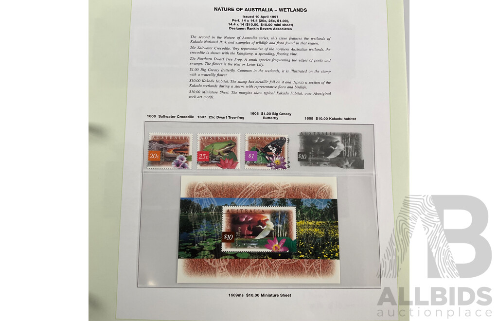 Australian VST and Seven Seas Album of Mint and Cancelled Stamps and Mini Sheets, Spanning 1996 to 2000