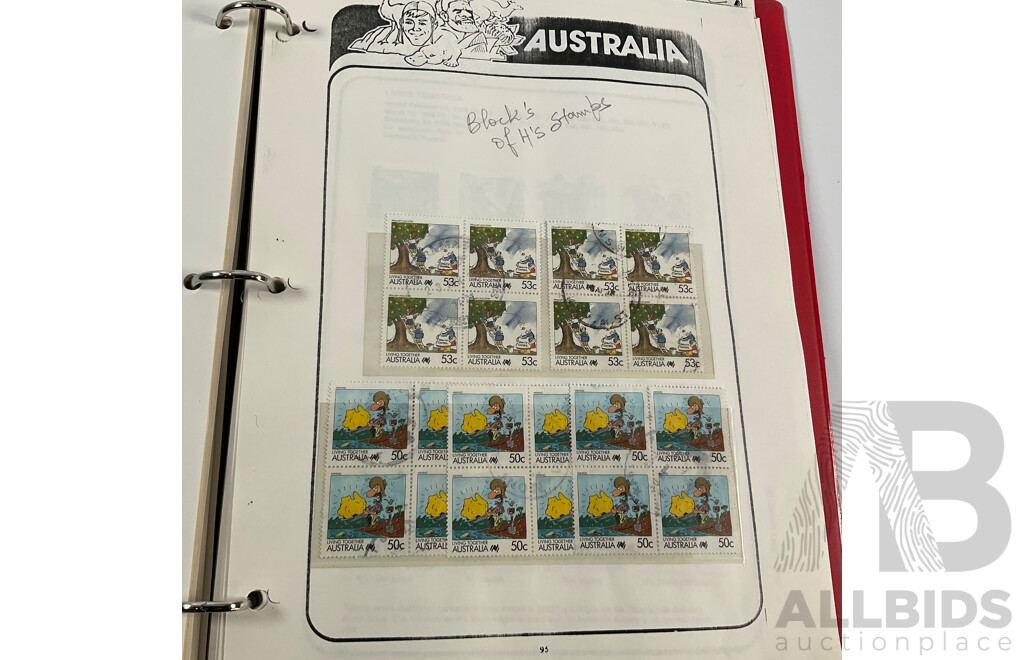 Australian VST Album of Cancelled Stamps Spanning 1987 to 1989