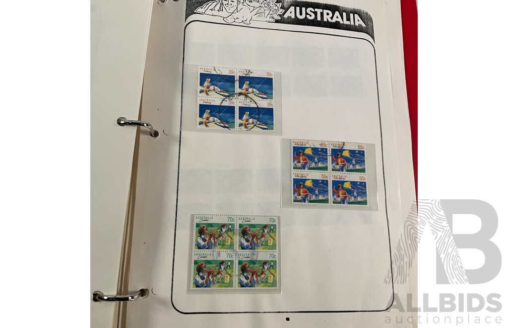 Australian VST Album of Cancelled Stamps Spanning 1987 to 1989