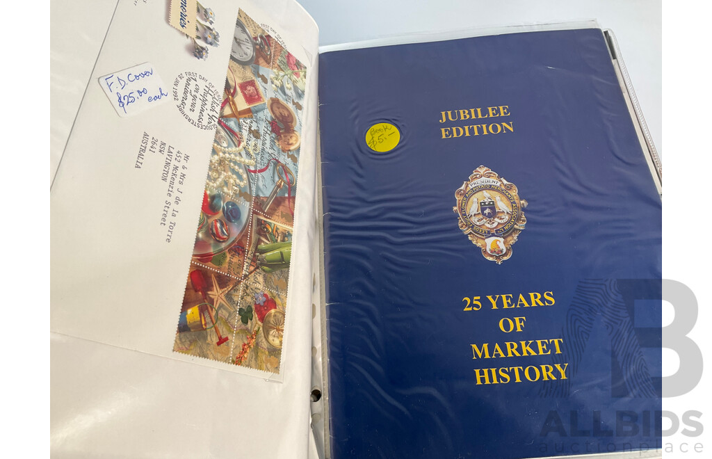 Albums of United Kingdom First Day Covers, 1991, 1992 Collector Packs, Penny Black Anniversary Set, Definitive Sets and More