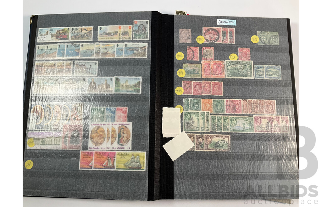 Albums of Commonwealth Mint and Cancelled Stamps Including Anguilla, Falkland Islands, Cayman Islands, Cyprus, Dominica, Kenya, Zambia, Uganda, Solomon Islands, Jamaica, Tanzania, Grenada