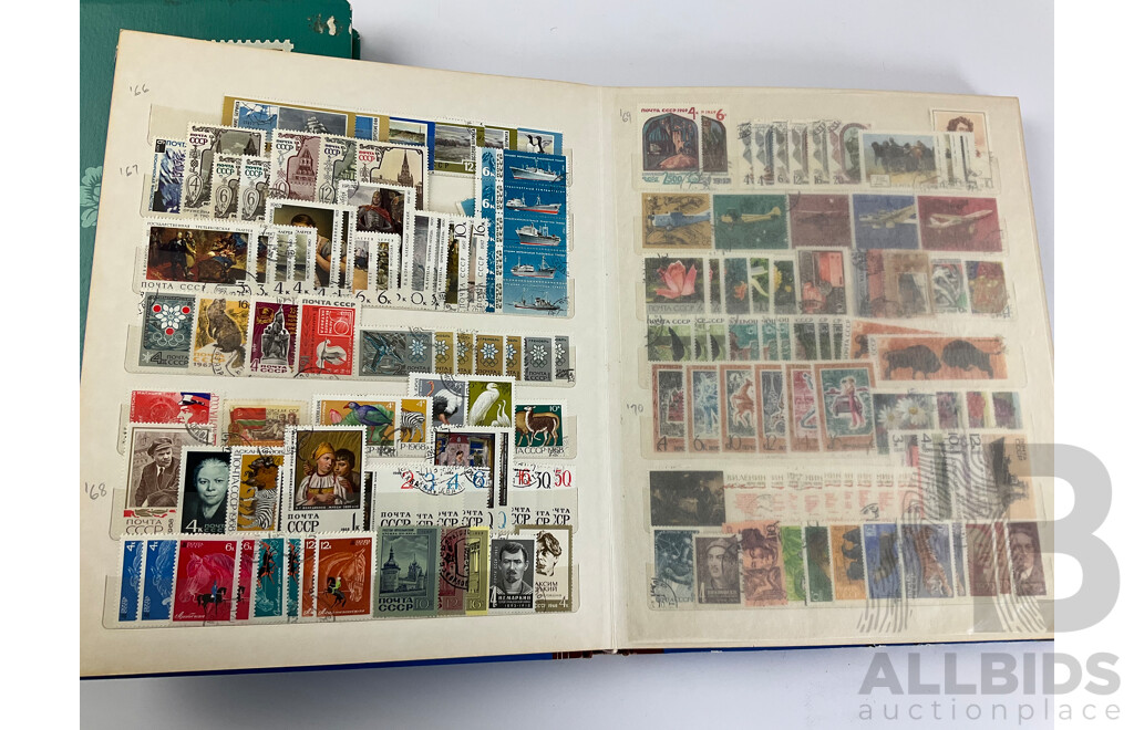 Two Albums of Russian Stamps, Examples Spanning 1875 to 1993, Including Part Sets, Mints, Mini Sheets, Multiples