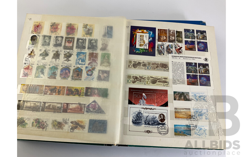 Two Albums of Russian Stamps, Examples Spanning 1875 to 1993, Including Part Sets, Mints, Mini Sheets, Multiples