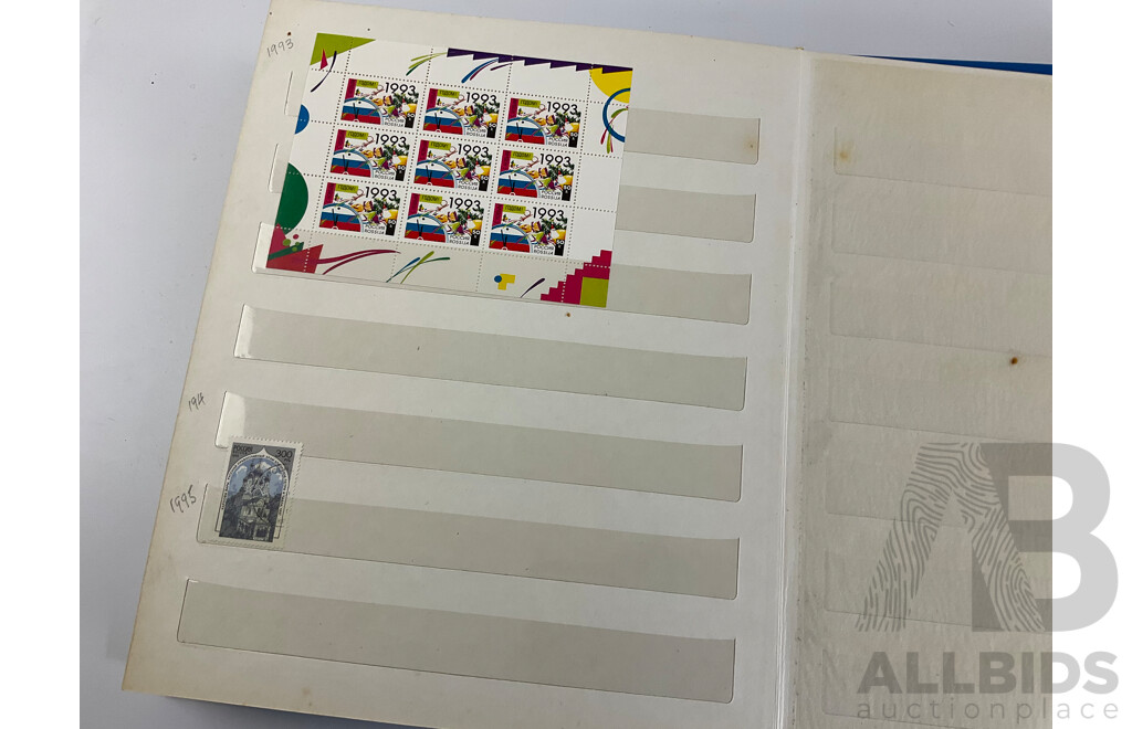 Two Albums of Russian Stamps, Examples Spanning 1875 to 1993, Including Part Sets, Mints, Mini Sheets, Multiples