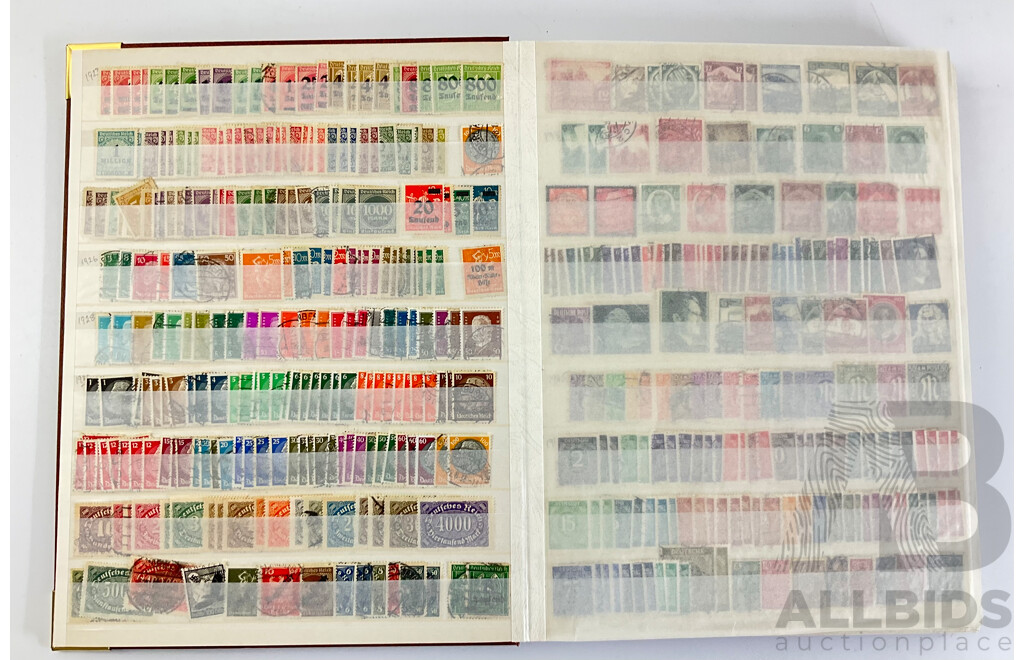 Album of German Stamps, Examples Spanning 1926 to 1987, Including Part Sets and Multiples
