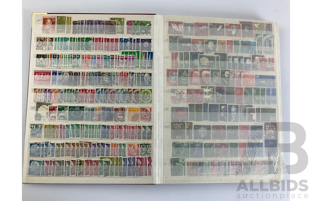 Album of German Stamps, Examples Spanning 1926 to 1987, Including Part Sets and Multiples