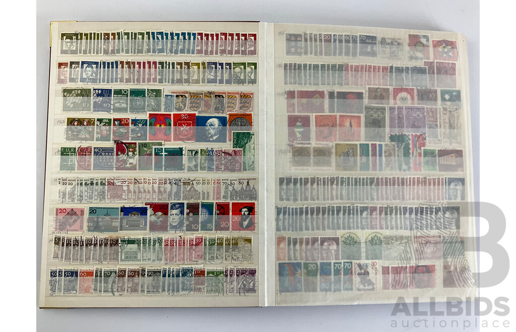 Album of German Stamps, Examples Spanning 1926 to 1987, Including Part Sets and Multiples