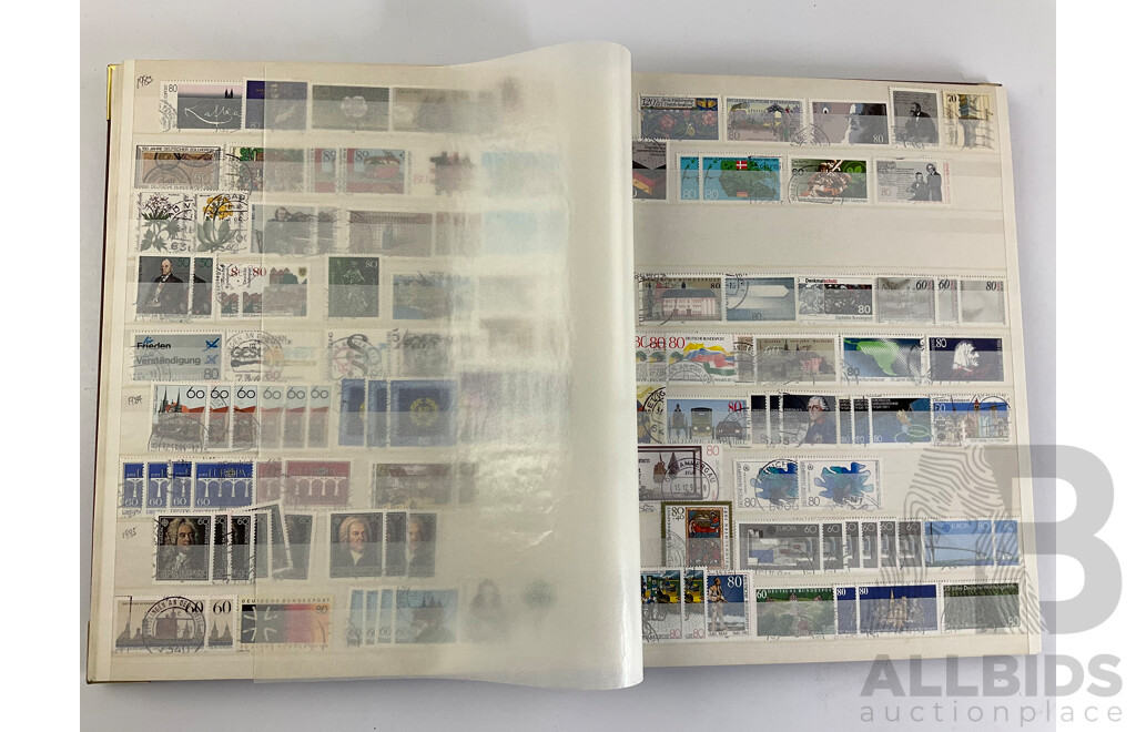 Album of German Stamps, Examples Spanning 1926 to 1987, Including Part Sets and Multiples