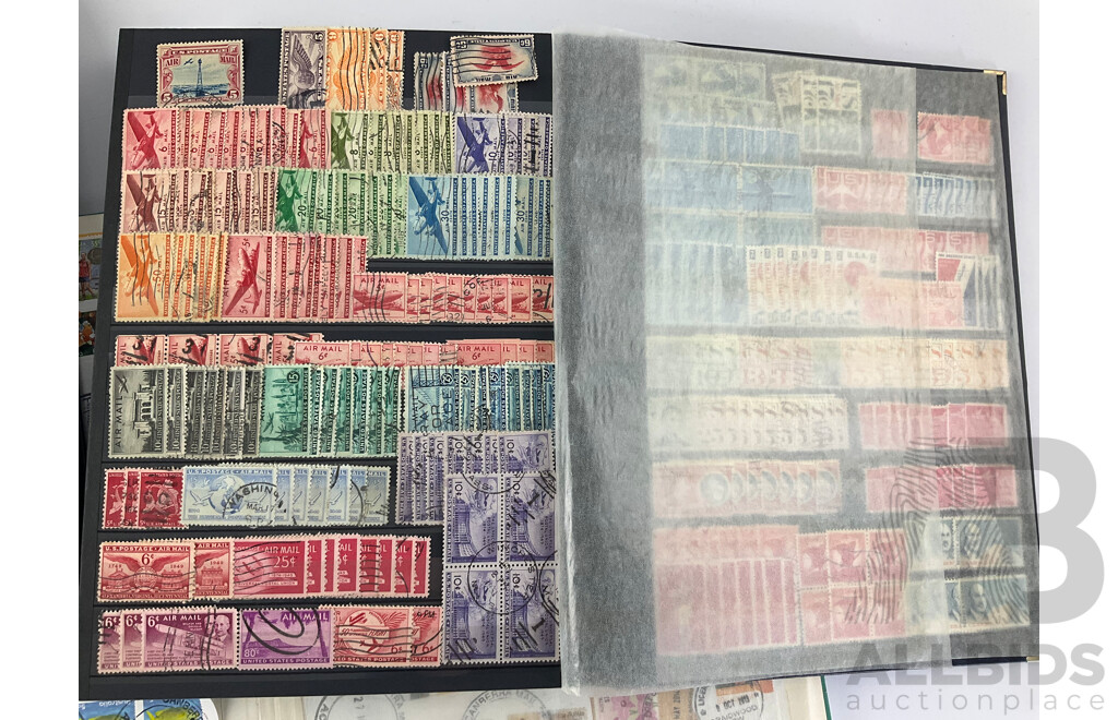 Two Albums of Great Britain, Australian, Poland and USA Stamps, Scotts Catalogue Numbers Spanning 1440 to 1952, Examples From 1920's to 1980's, KGV, QE2, Sets, Perforates