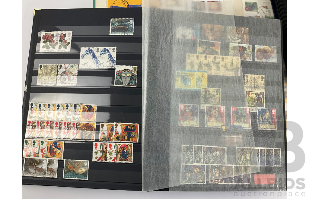 Two Albums of Great Britain, Australian, Poland and USA Stamps, Scotts Catalogue Numbers Spanning 1440 to 1952, Examples From 1920's to 1980's, KGV, QE2, Sets, Perforates