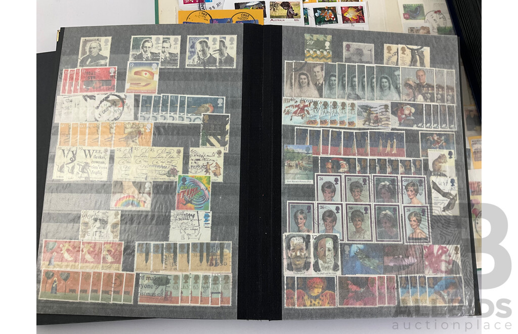 Two Albums of Great Britain, Australian, Poland and USA Stamps, Scotts Catalogue Numbers Spanning 1440 to 1952, Examples From 1920's to 1980's, KGV, QE2, Sets, Perforates