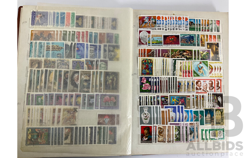 Album of Antique and Vintage Hungarian Stamps, Examples Spanning 1870's to 1990's, WW2, Part Sets, Mints