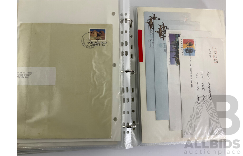 Album of Australian Special Covers, Spain Aerogrammes, Commonwealth Reply Coupons, Liberia, UK
