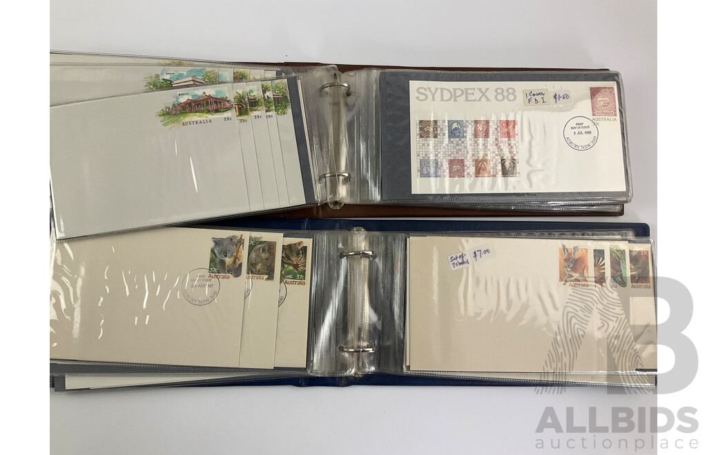 Two Albums of Australian 1987/88 First Day Covers Including Sets, Tall Ships, Organised Philately, SYDPEX 88, the Early Years
