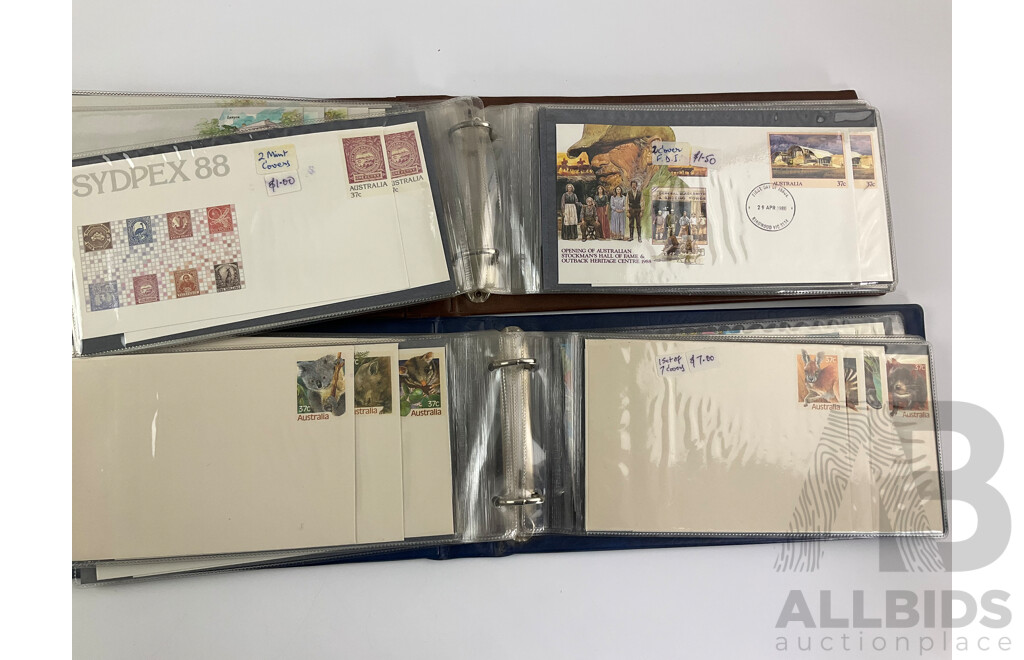 Two Albums of Australian 1987/88 First Day Covers Including Sets, Tall Ships, Organised Philately, SYDPEX 88, the Early Years