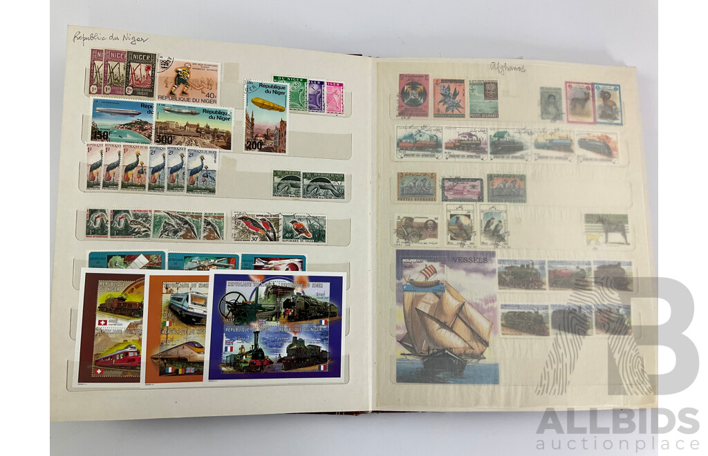 Album of French and French Colonies Stamps Including Mints, Sierra Leone, Belize, Niger, Senegal, Congo, New Hebrides