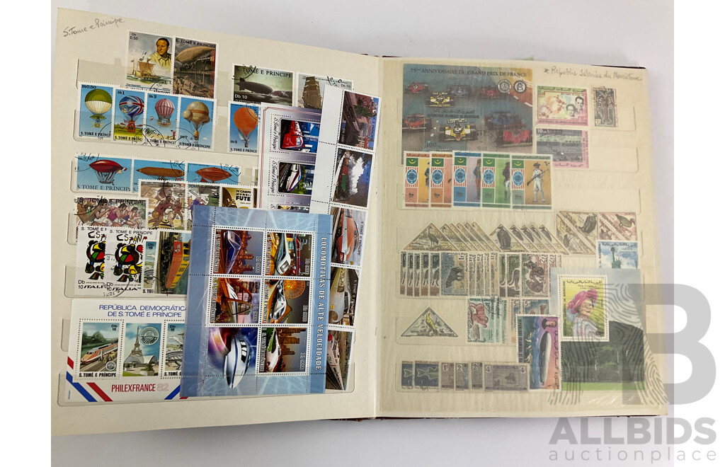 Album of French and French Colonies Stamps Including Mints, Sierra Leone, Belize, Niger, Senegal, Congo, New Hebrides