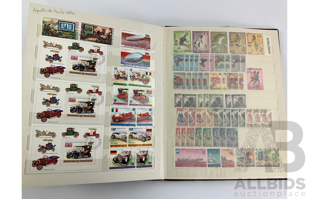 Album of French and French Colonies Stamps Including Mints, Sierra Leone, Belize, Niger, Senegal, Congo, New Hebrides