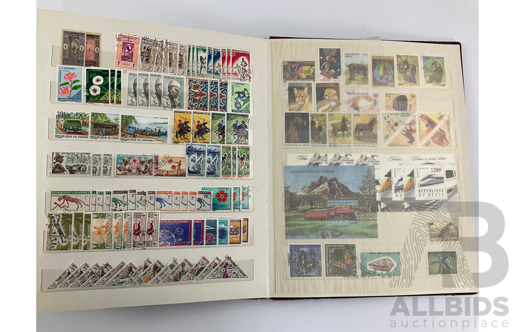 Album of French and French Colonies Stamps Including Mints, Sierra Leone, Belize, Niger, Senegal, Congo, New Hebrides