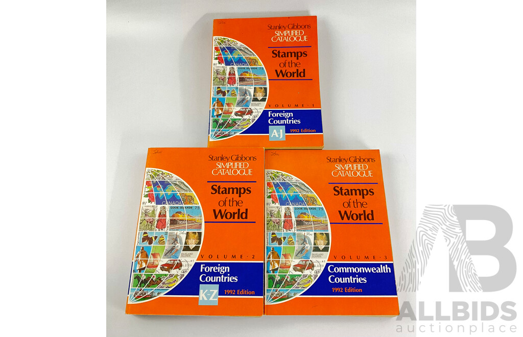 Stanley Gibbons 1992 Stamps of the World, Volumes One, Two, Three