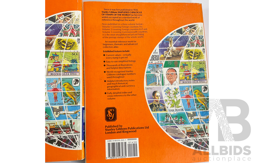 Stanley Gibbons 1992 Stamps of the World, Volumes One, Two, Three