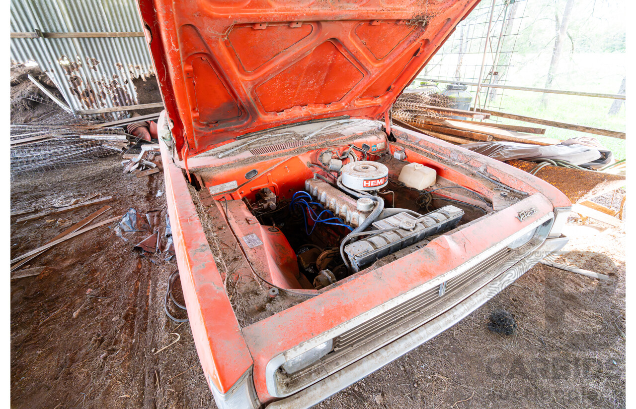 3/1972 Chrysler Valiant VH Charger 2d Coupe Hemi Orange 245ci 4.0L