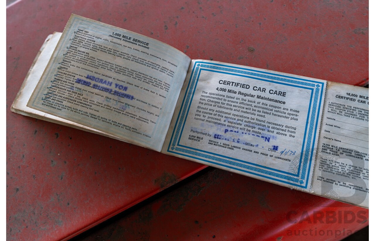 3/1972 Chrysler Valiant VH Charger 2d Coupe Hemi Orange 245ci 4.0L