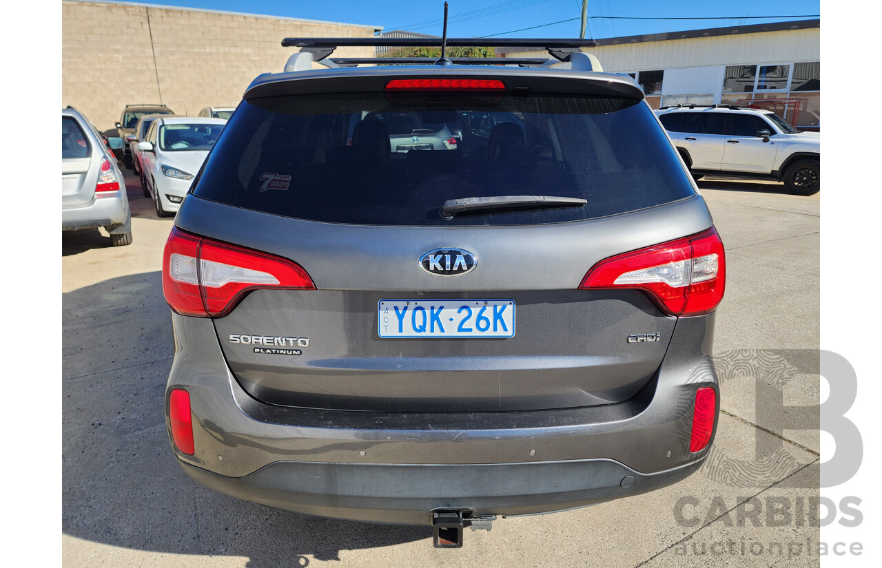 12/2014 Kia Sorento Platinum (4x4) XM MY14 4d Wagon Grey 2.2L