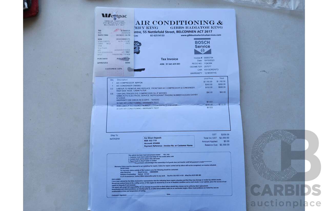 12/2014 Kia Sorento Platinum (4x4) XM MY14 4d Wagon Grey 2.2L