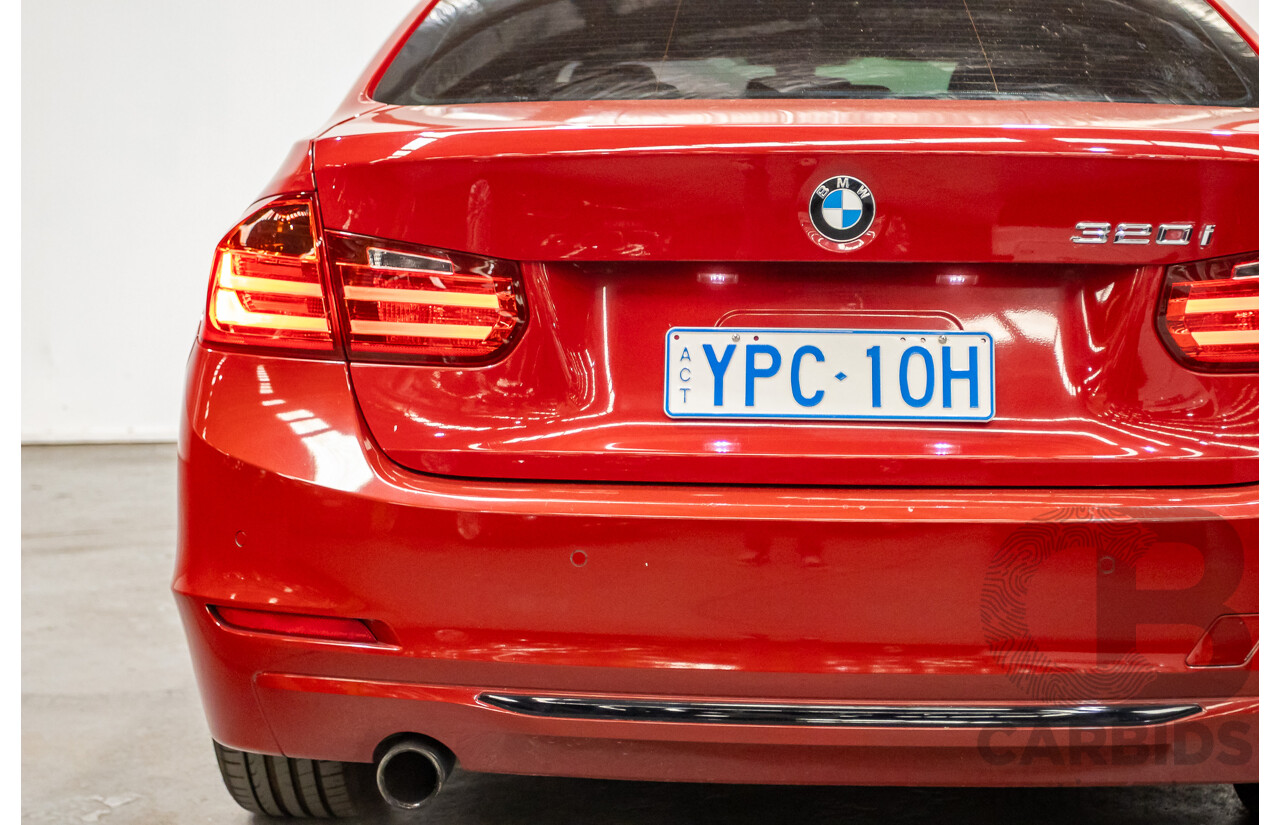 7/2013 BMW 320i Sport LINE F30 4d Sedan Melbourne Red Metallic Turbo 2.0L