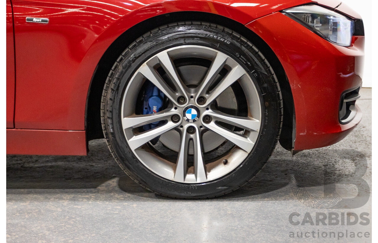 7/2013 BMW 320i Sport LINE F30 4d Sedan Melbourne Red Metallic Turbo 2.0L