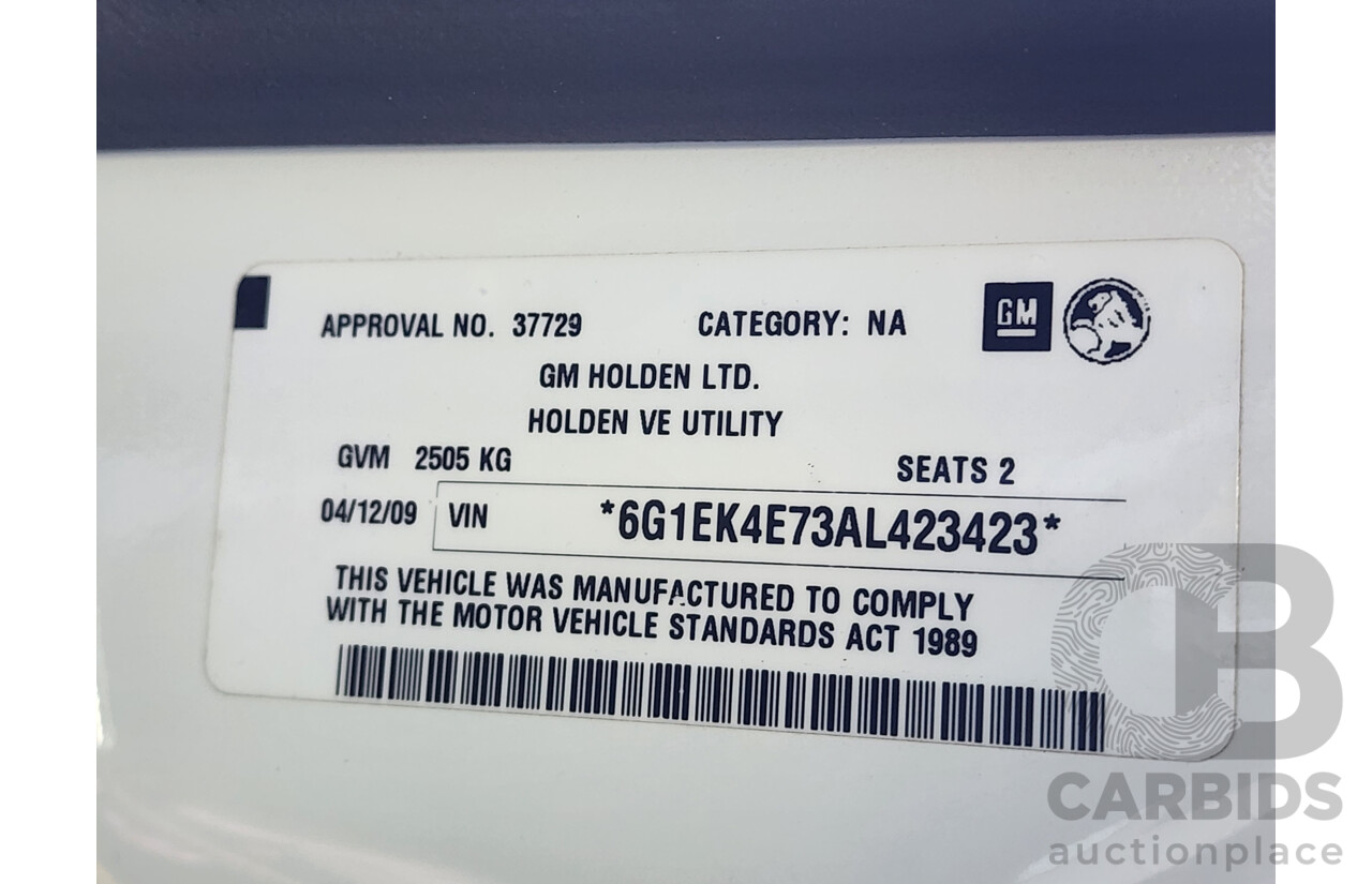 12/2009 Holden Commodore Omega VE MY09.5 Utility White 3.6L