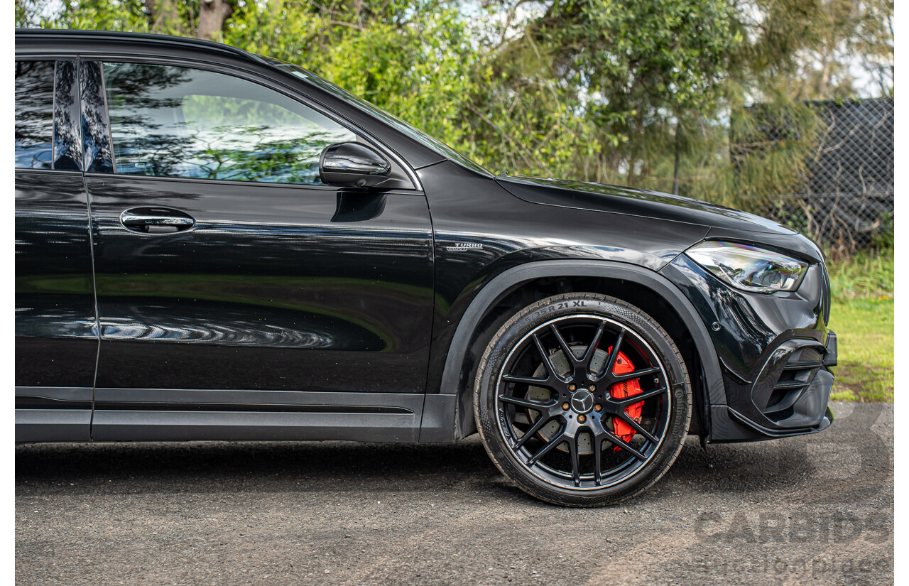 12/2020 Mercedes Benz GLA45 S AMG 4Matic+ (AWD) H247 MY21 4d Hatchback Cosmos Black Metallic Turbo 2.0L