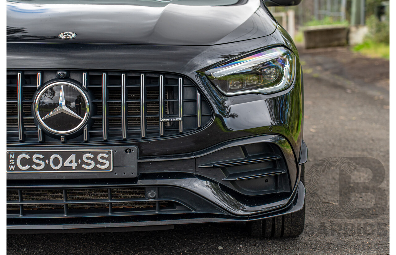 12/2020 Mercedes Benz GLA45 S AMG 4Matic+ (AWD) H247 MY21 4d Hatchback Cosmos Black Metallic Turbo 2.0L