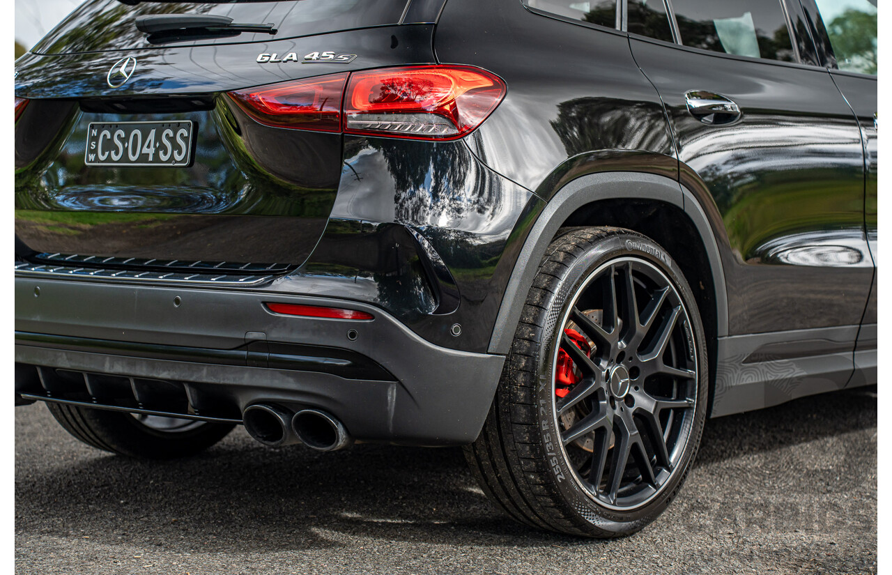 12/2020 Mercedes Benz GLA45 S AMG 4Matic+ (AWD) H247 MY21 4d Hatchback Cosmos Black Metallic Turbo 2.0L