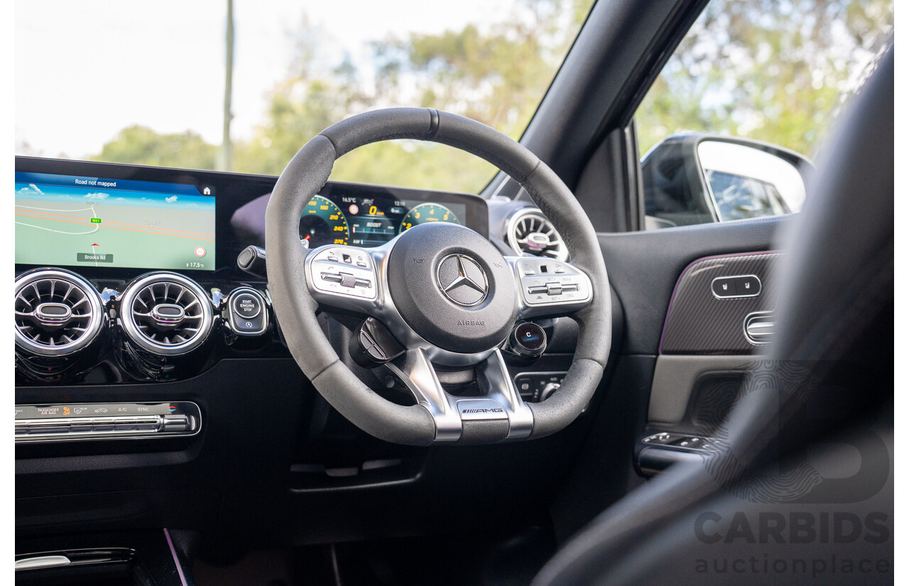12/2020 Mercedes Benz GLA45 S AMG 4Matic+ (AWD) H247 MY21 4d Hatchback Cosmos Black Metallic Turbo 2.0L